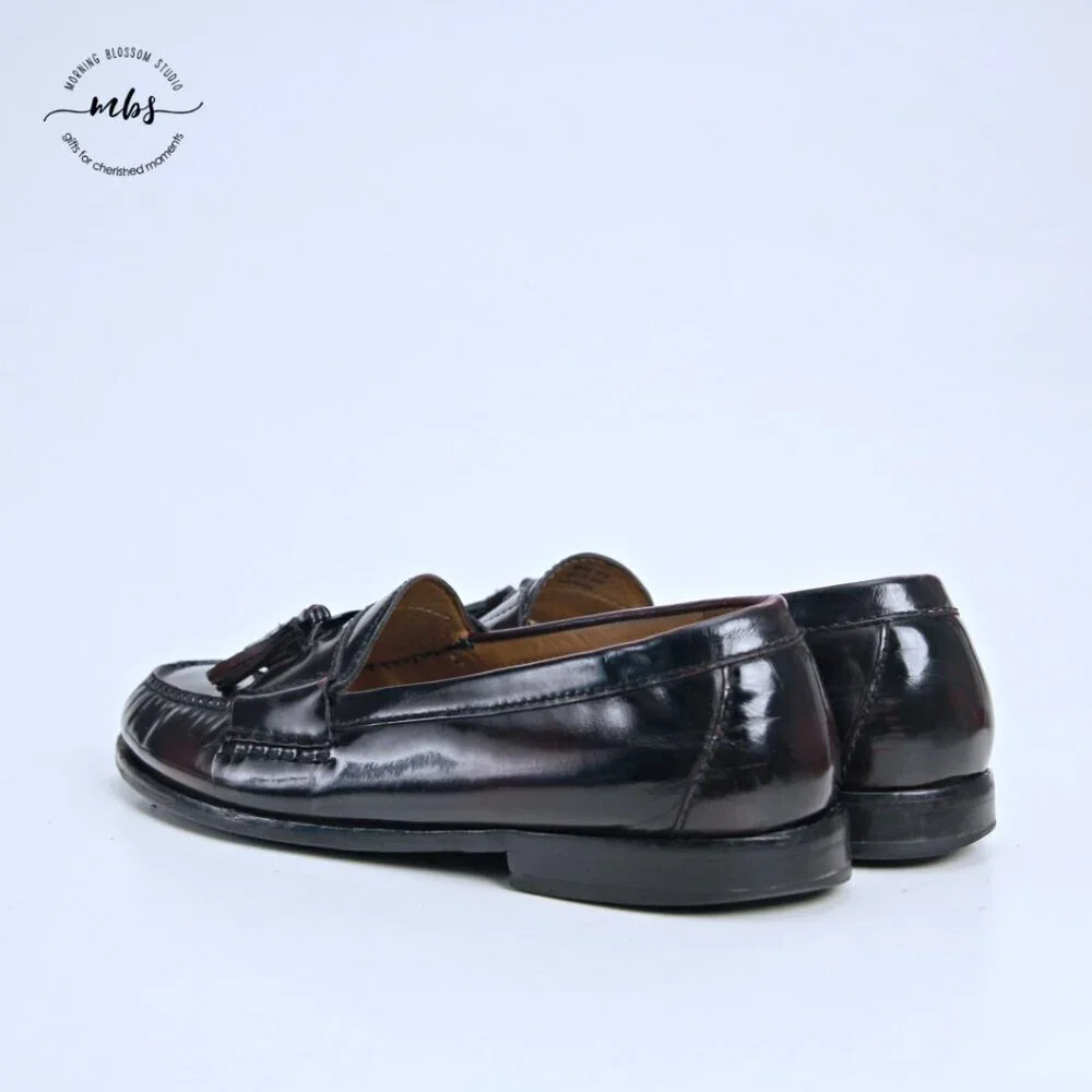 Cole Haan Pinch‎ Leather Tassel Loafer Burgundy Men 10